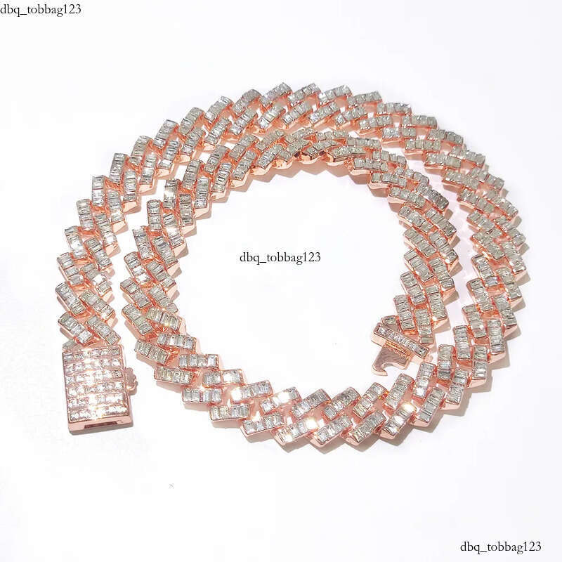 necklace moissanite dia men designer Customization Cuban Full Iced Out Hiphop Chain Pass The Dia Test ice out cuban link chain