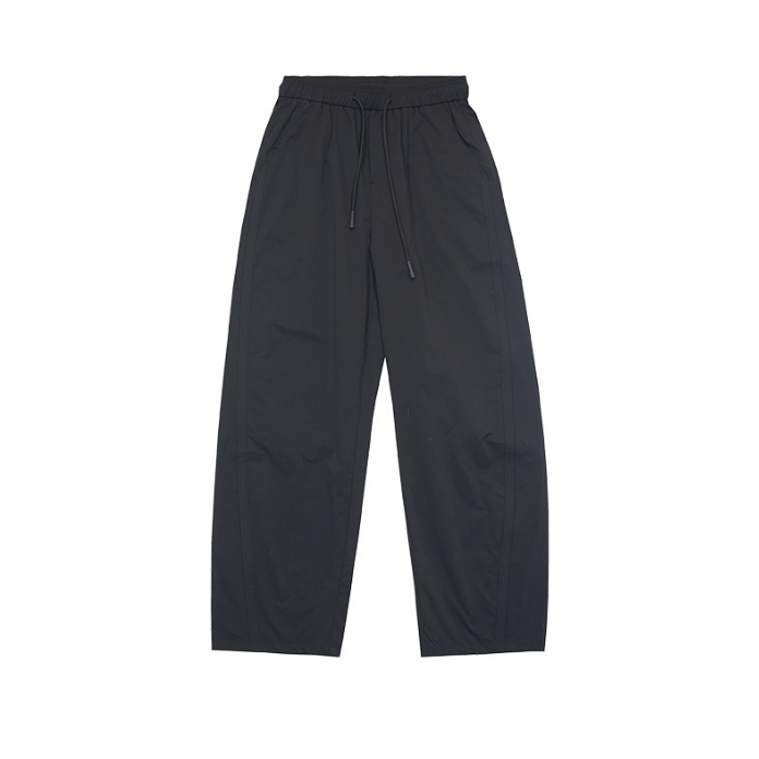 Double line letter high street trendy brand loose and flannel sanitary pants ankle tied casual pants for men Male Woman Sweatpants