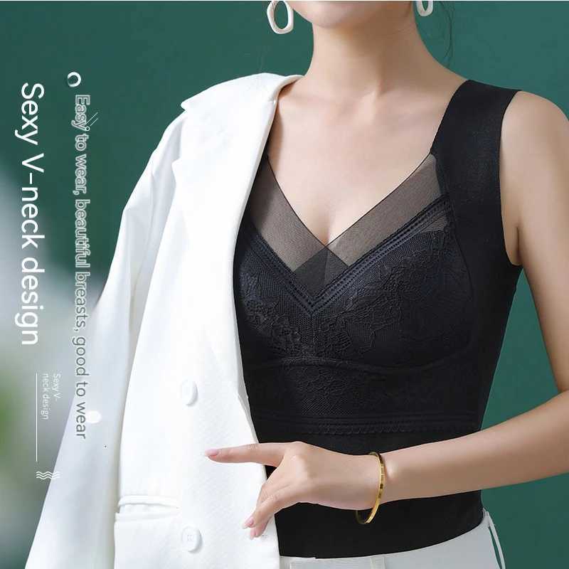 Women Thermal Underwear Winter Bottoming Top Seamless Thick Double Layer Warm Lingerie Warm bra Sports underwear T251018