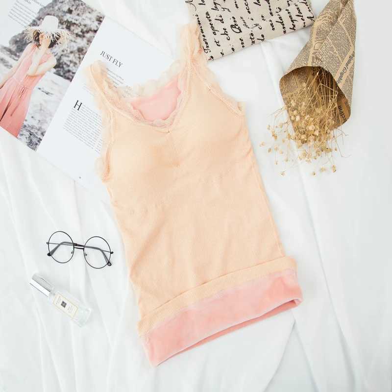 Autumn and Winter New Seamless Fleece Thickened Thermal Underwear Women s Comfortable Slim Fit Girl Warm Bottoming Vest T251018