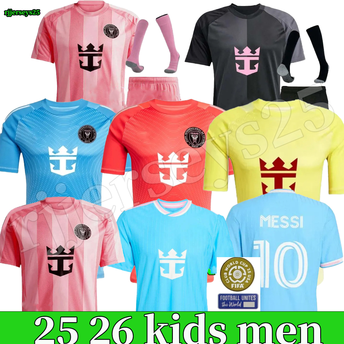25 26 Soccer Jerseys Miamis Inters MESSIS SUAREZ Football Shirt 2024 2025 2026 HIGUAIN TRAPP PELLEGRINI Martinez FC CARRANZA PIREZ MORGAN men kids Kit Fans888