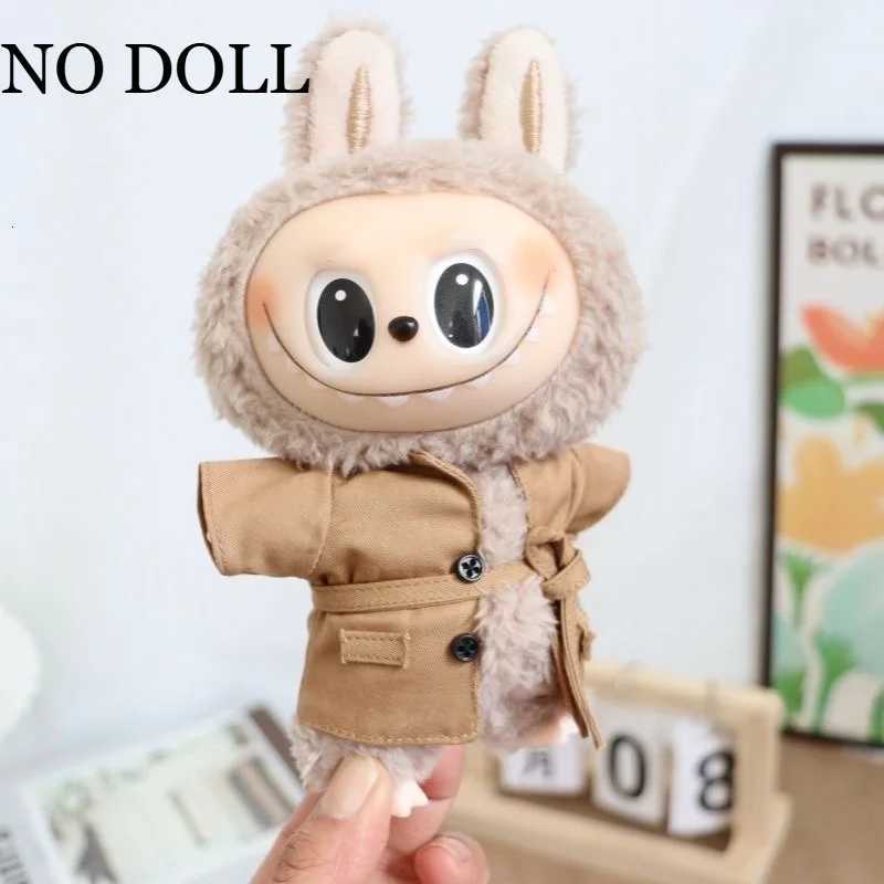 Labubu doll coat 17cm highquality autumn and winter clothes doublebreasted jacket doll retro fashion ClothesT251018
