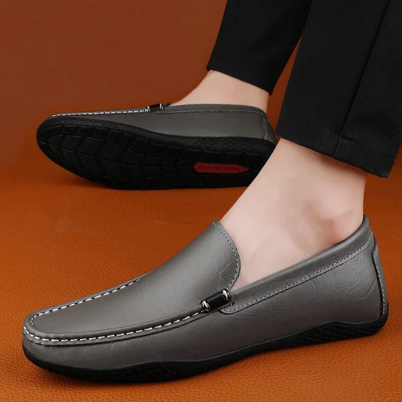 Comfort Genuine Leather Men Loafers Allmatch Lazy Shoes Breathable Moccasins Fashion Men Casual Shoes Slipon Men Walking Shoes 251013