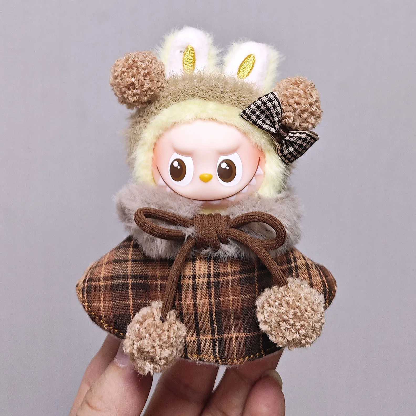 For 105cm Labubu 40 Mini Doll Hair Scarf Cape Set Winter Seasonal Outfit Accessories Ropa Labubu Clothes Christmas GiftT251018