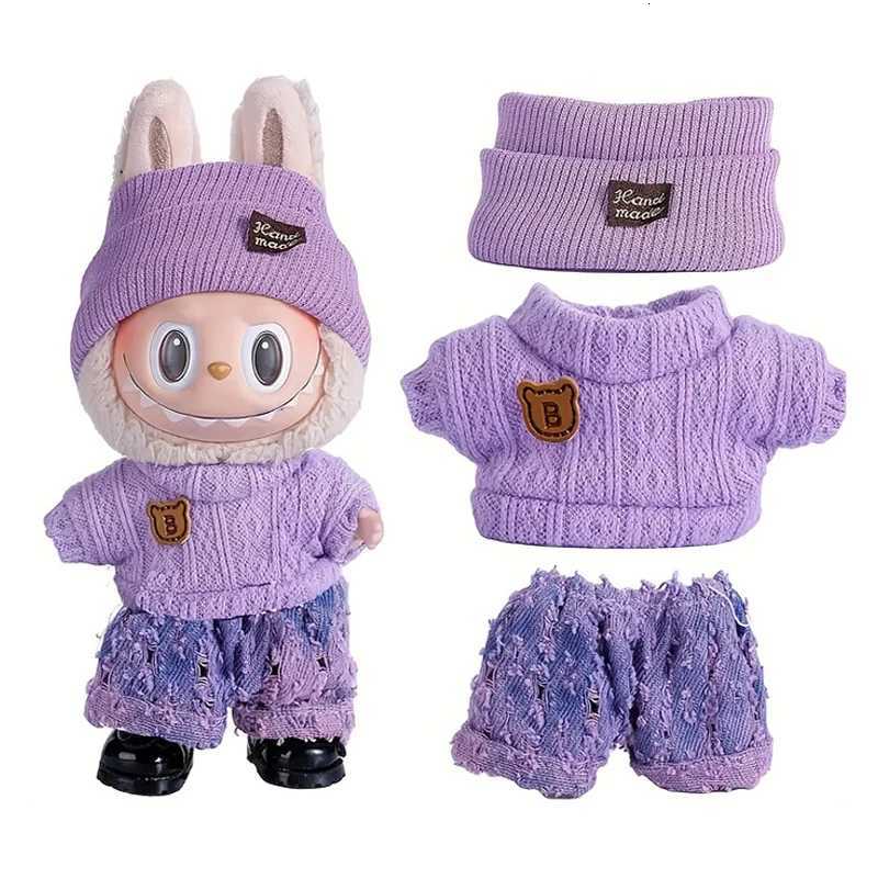 669inch Labubu Doll Clothes for buLabu with 3 Outfits Stylish Fisherman Hat Sweaters Pants or skirt Set for 669inch DollT251018