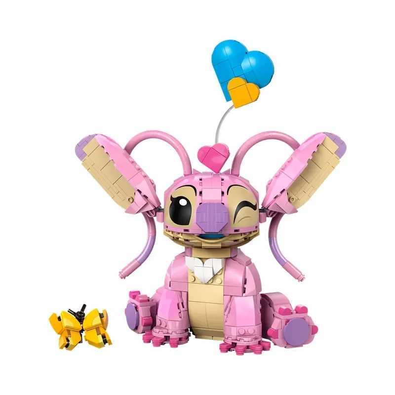 2025 New 43257 Angel Stitch Building Blocks Cartoon Cute Children Puzzle Assembly Toys Ear Mobility Girl Boy Birthday Gift Toys L251016HOGK