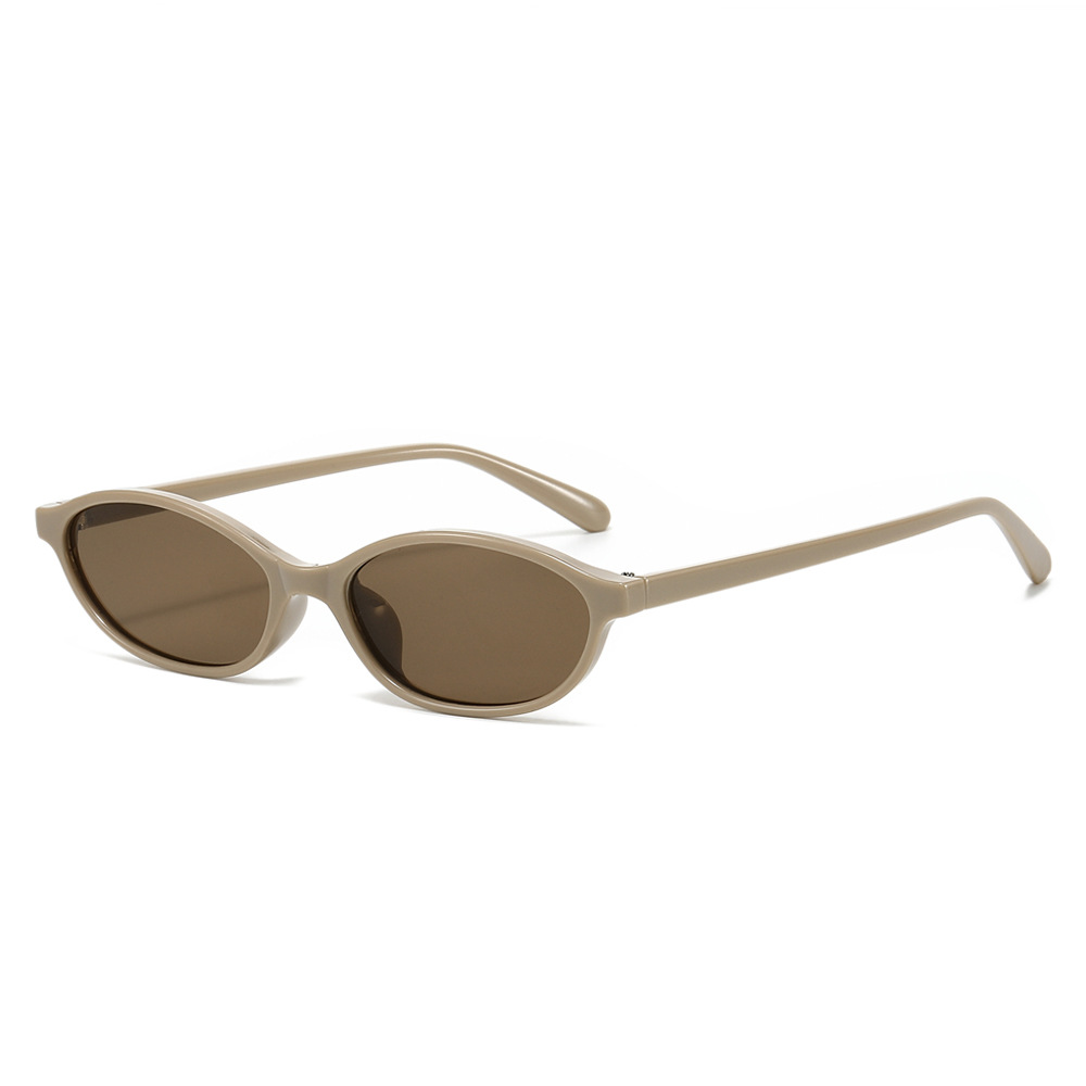 Small Frame Oval Sunglasses for Women Elegant European American Style Men's Fashionable Sunglasses Sun Protection Retro Cross Border Sunglasses