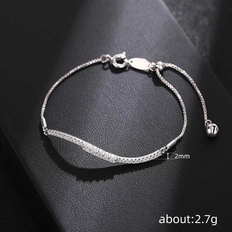 2025 New Simple and Minimalist Bracelet for Actress Elegant Quality Micro Inlaid Zircon Adjustable Length Exquisite JewelryL251018