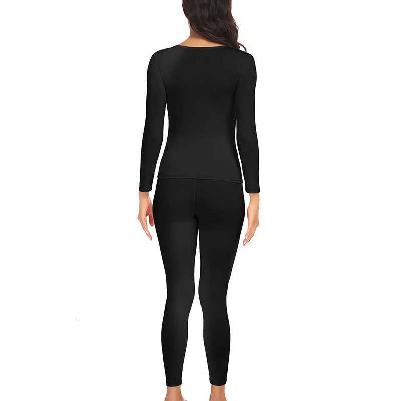 Thermal Underwear Set for Women Long Johns Base Layer Fleece Lined Soft Top Bottom 2 Pieces Set T251018