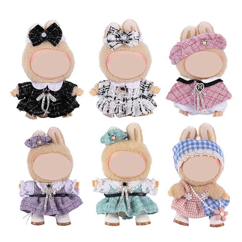 French Style Plush Doll Clothes For 1517cm Labubu Clothing Accessories Cute Dress Toy Diy Dress Up Outfit Designer Party GiftT251018