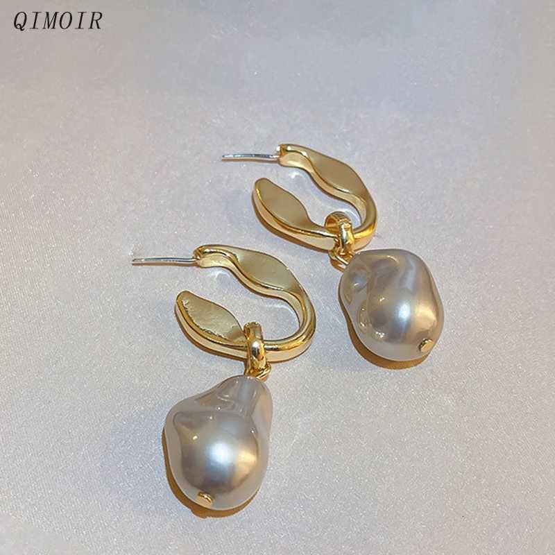Vintage Imitation Pearl Dangle Post Earrings For Women Metal Fashion Jewelry Elegant Party Accessories Gifts Wholesales C1828 Y251018