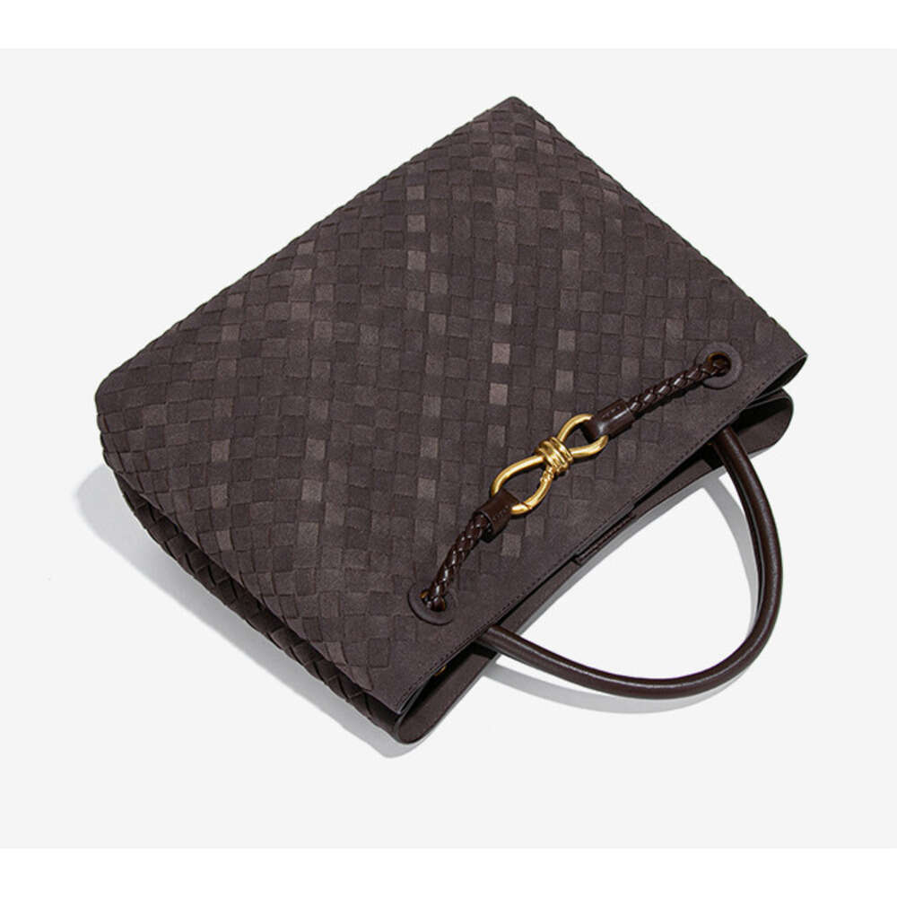 Frosted Suede Hand-Woven Women's Fashionable Single Shoulder Crossbody Bag Commuting Versatile Handbag