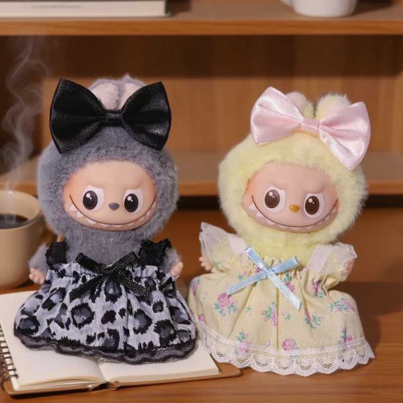 For Labubu 40 The Monsters Pin for Love Series Floral suspender skirt For Mini Labubu Clothing Floral Dress Doll AccessoriesT251018