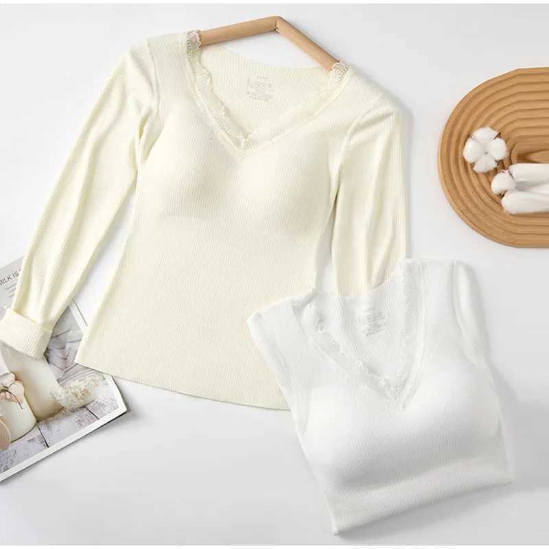 Womens Thermal Underwear Autumn Winter Bottoming Shirt Longsleeved Tshirt Thin Thermal Top Second Womens Thermal Skin T251018