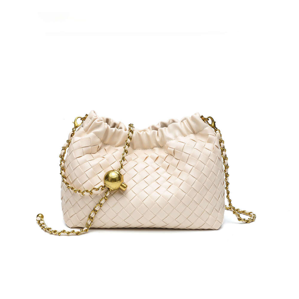 free shipping designer bags New Fashion Handwoven Small Gold Ball Pleated Cloud for Women Commuting Versatile Single Shoulder Crossbody Chain Bag