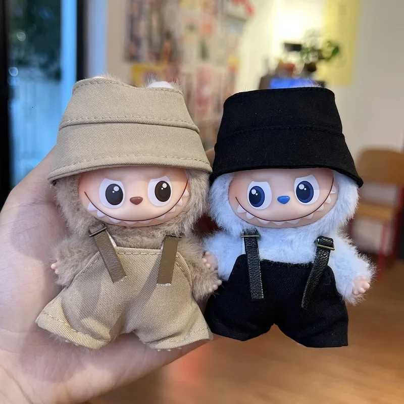 For Labubu V4 Accessories overalls bucket hat set leather sling adjustable For labubu 40 Pin for Love doll outfit AccessoriesT251018