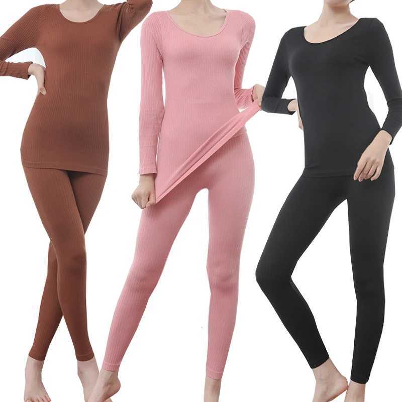 1Set Womens Thermal Underwear Sexy Ladies Intimates Long Shaped Warm Traceless Sets Spring Autumn Female Thermal Shaping Clothes T251018