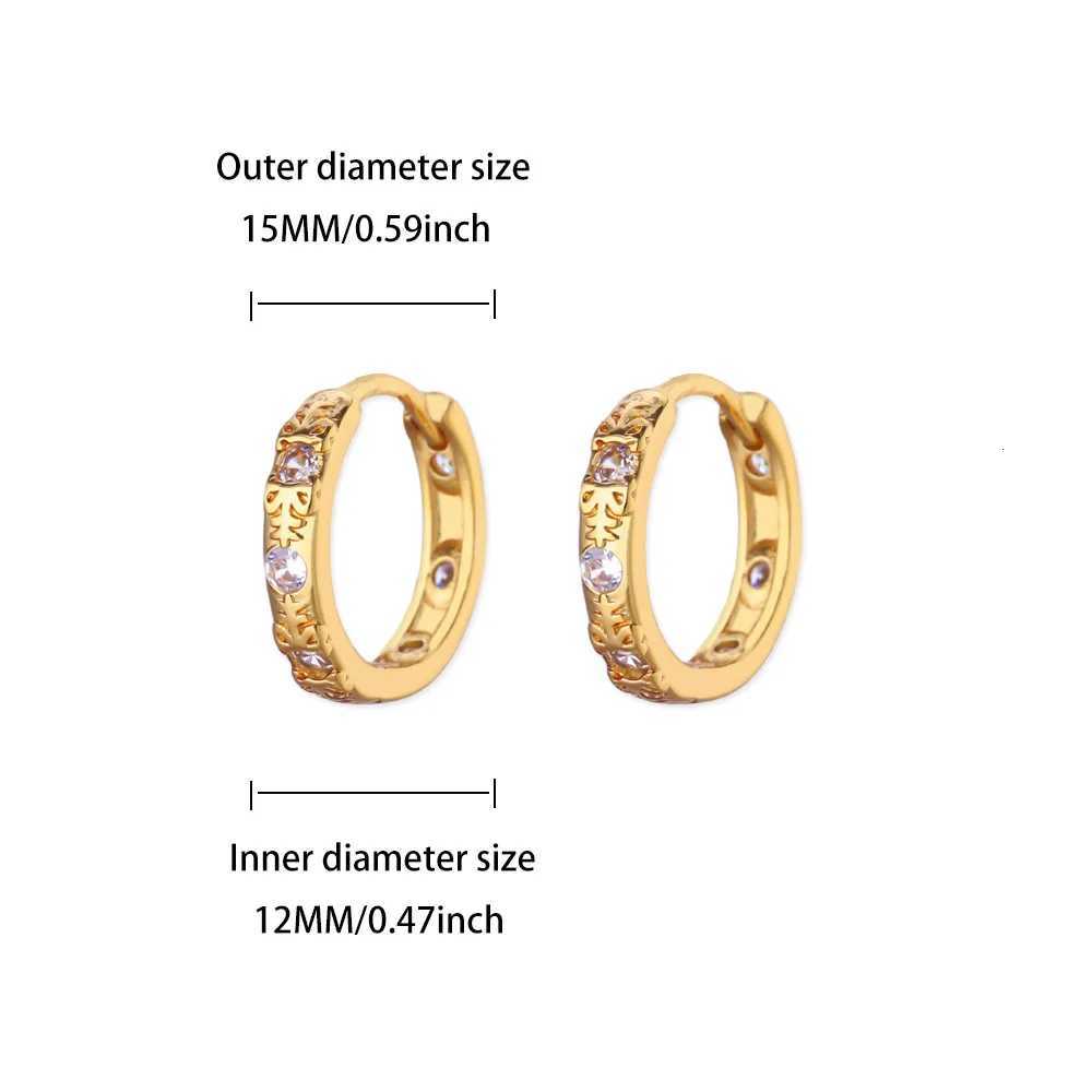 Stainless Steel Simple Circle Hoop Earrings for Women Fashion Gold Color Zircon Piercing Ear Accessories Aesthetic Jewerly Gift Y251018