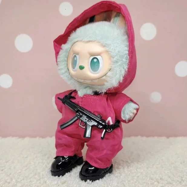 Fashion 15 17cm For Labubu Doll Luxury Jacket Clothing Toys Korean Kpop Idol Squid Jumpsuit Cool Black Mask Clothes AccessoriesT251018
