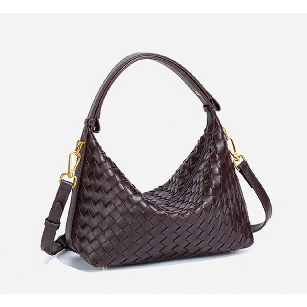 Niche High-End Hand-Woven Fashionable Single Shoulder Crossbody Lunch Box Trendy Handheld Bento Bag Z260124