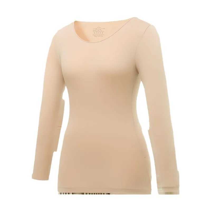 2pcs Womens Ultrathin Thermal Underwear High elasticity Plus Size Constant Temperature Seamless Long Sleeve Bottoming Tops T251018