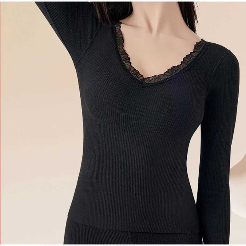 Womens Thermal Underwear Autumn Winter Bottoming Shirt Longsleeved Tshirt Thin Thermal Top Second Womens Thermal Skin T251018
