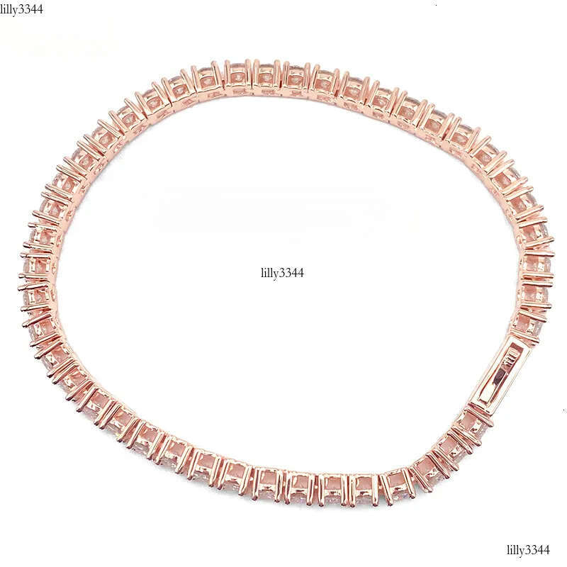 Iced Out 4mm VVS Moissanite Tennis Chain Sterling Sier Bracelet Men Women Charm Dia Jewelry