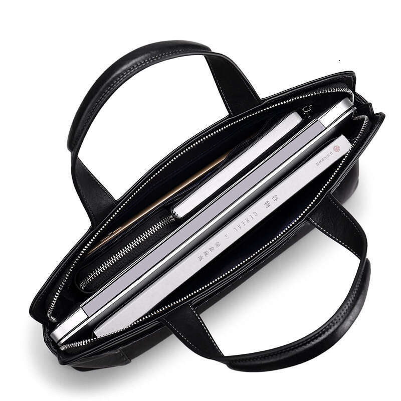 Luxury bag Laptop Briefcase Men s Handbag Horizontal Business Leather Single Shoulder Crossbody Bag