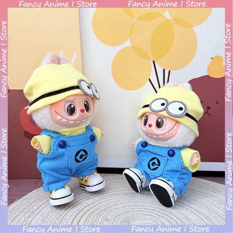 Cartoon Labubu Doll Clothes Cute Minions Outfit Mini Plush Doll Clothing Sets Kawaii for V1 V2 V3 Labubu Doll Accessories GiftsT251018