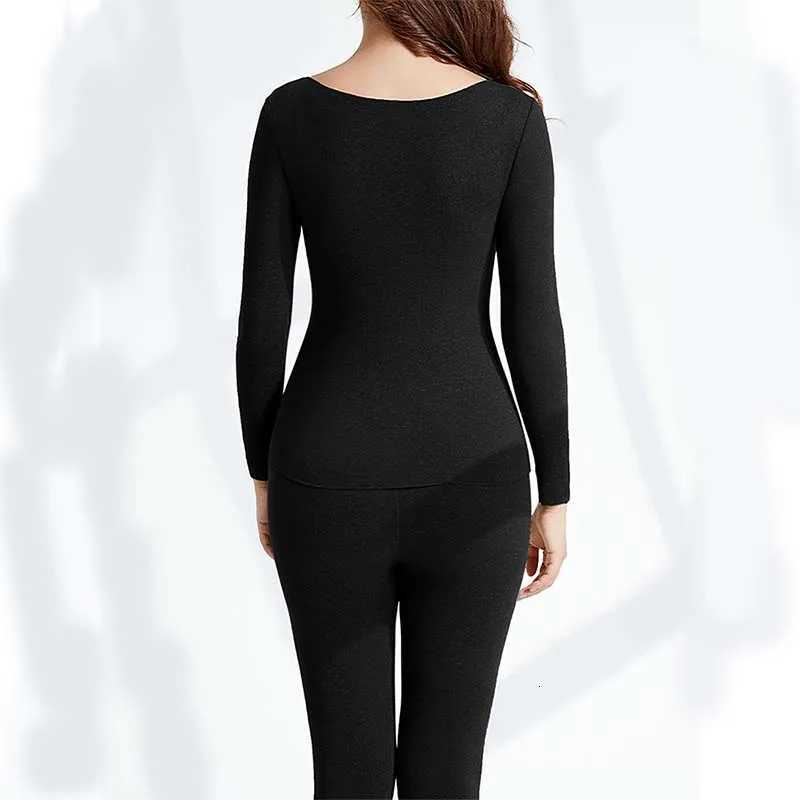 New Winter Womens Thermal Underwear Set Warm Pajamas Suit Plus Velvet Thermo Lingerie Crop Top Long Johns Thermal Clothes Woman T251018
