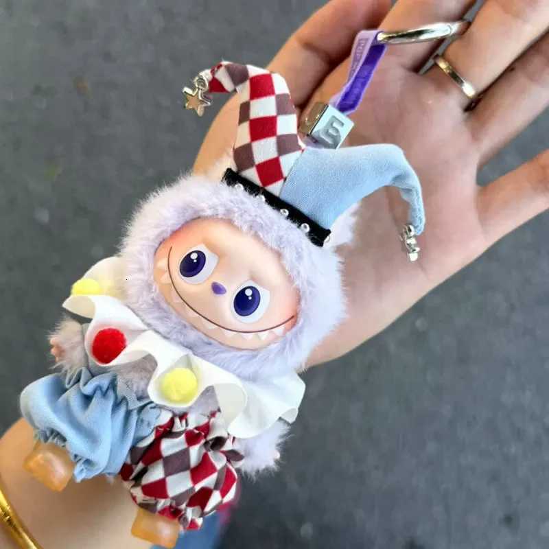 For Mini labubu 40 DollS Clothes Outfit Accessories for 105cm Labubu and 10cm Cotton Doll Color Ball Clown Suit ClothingT251018