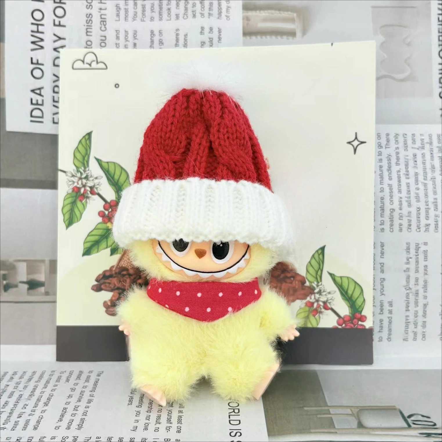 For 105cm Labubu 40 Mini Doll Baseball Outfit Set Bib Ball Hat Triangle Drool Cloth Sporty Cute Ropa Labubu Doll AccessoriesT251018