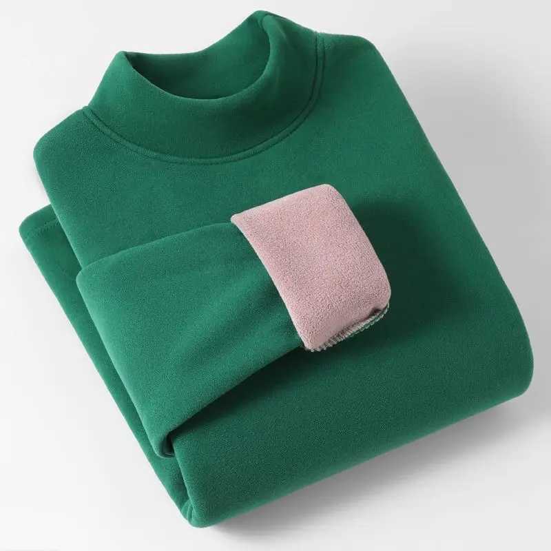 Thermal Wear for Women Long Sleeve Tops Thickened Plus Fleece Warmth Thermal Bottoming Tees Constant Heating Turtleneck Sweater T251018
