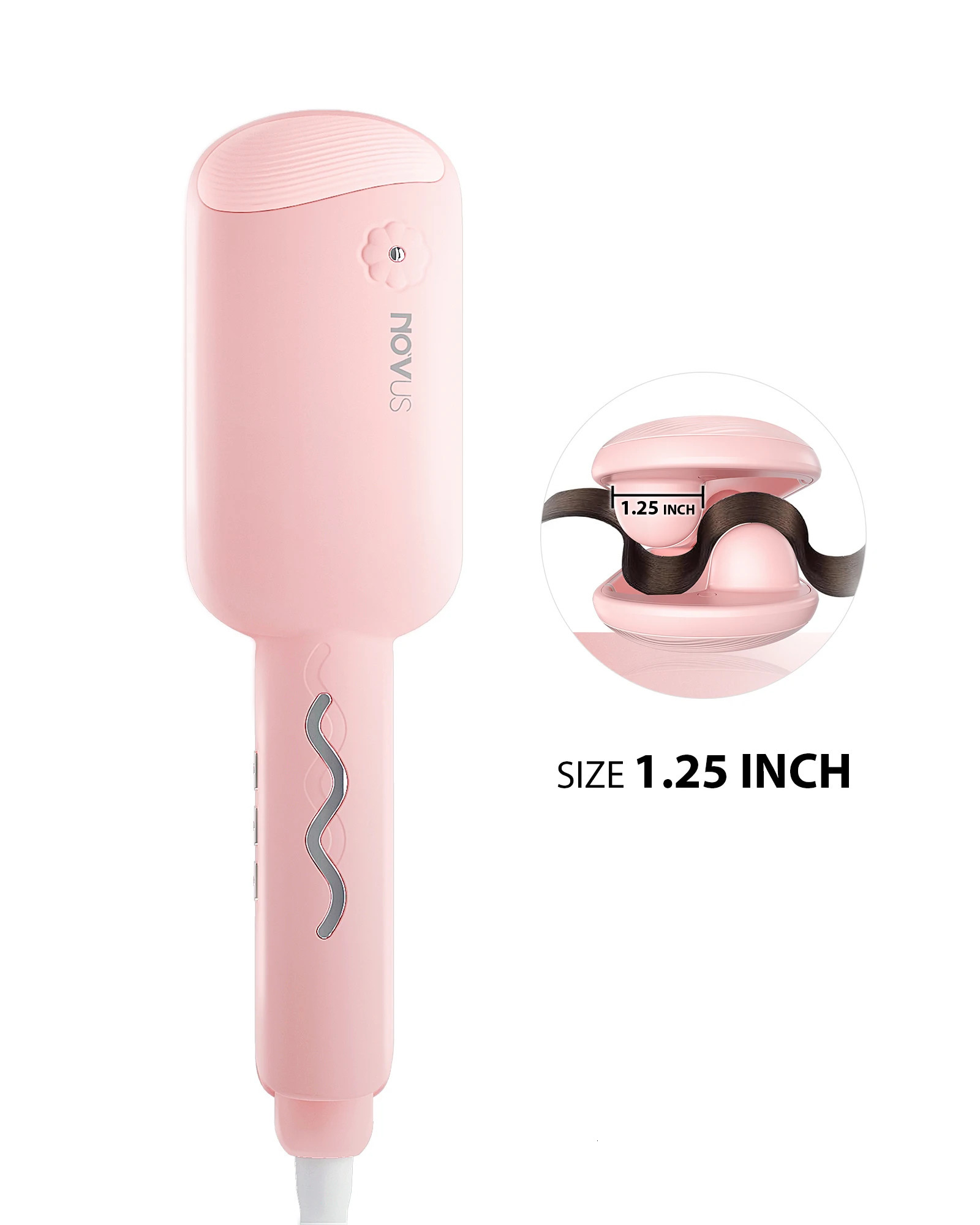 Waver Curling Iron Beach Waves Wand Ionic Hair with AntiScald Crimper 2 Barrel 125 Inch 251013