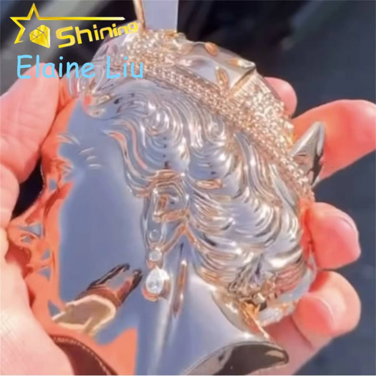 Moissanite Hip Hop Jewelry Custom Moissanite Pendant Fashion Sterling Silver 925 Iced Out Diamond VVS Moissanite Pendant