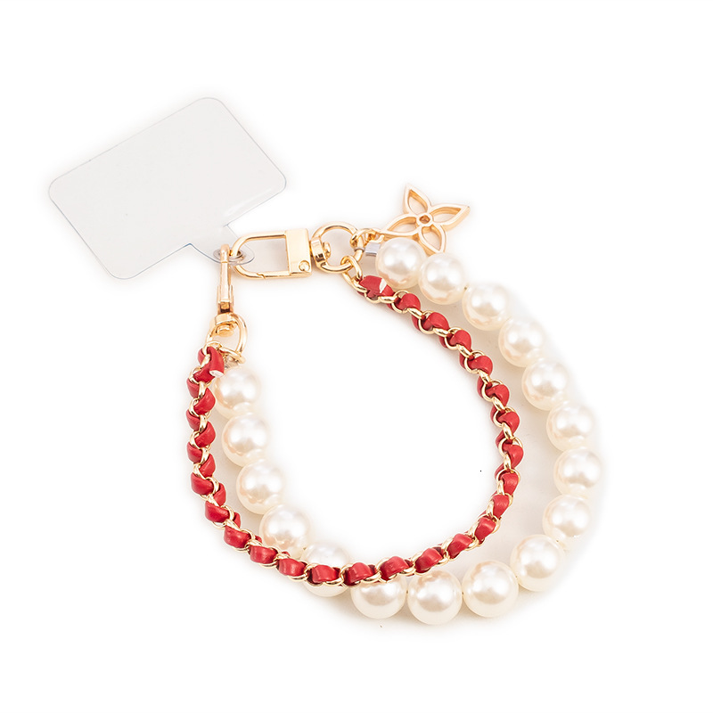 Chain INS Style Short Woven Pearl Lanyard New Personalized Phone Strap Hot Selling Creative Beaded