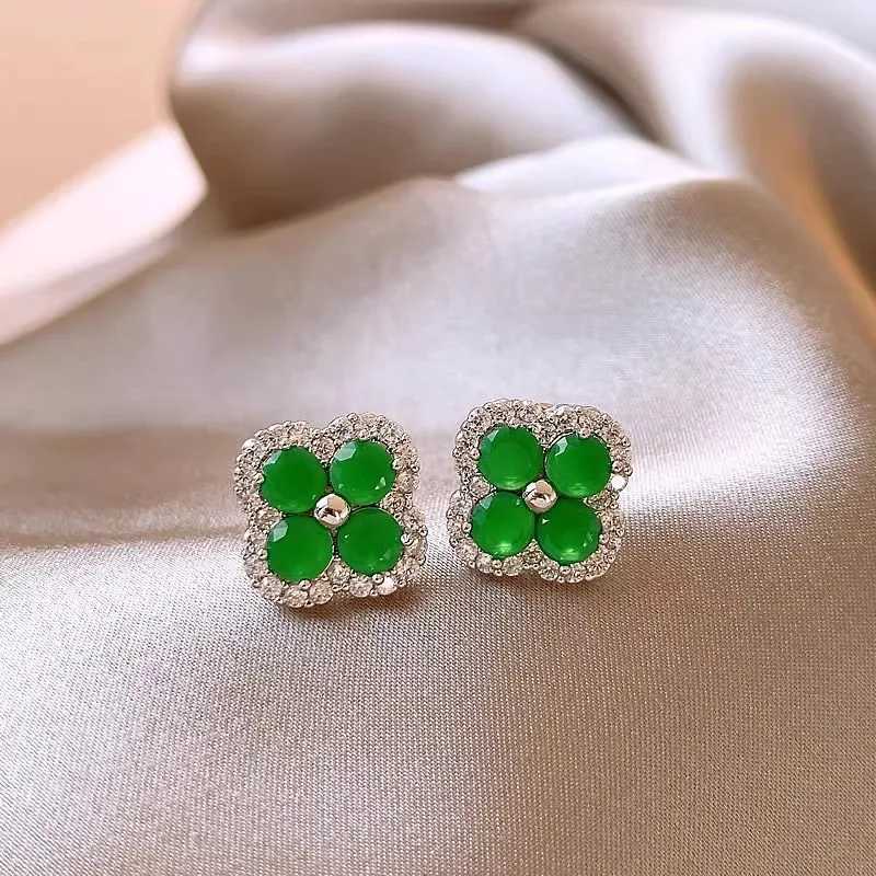 Clover Zircon Earrings Womens New Explosive Light Luxury Highend Temperament Stud Earrings 925 Sterling Silver Needle Earrings Y251018