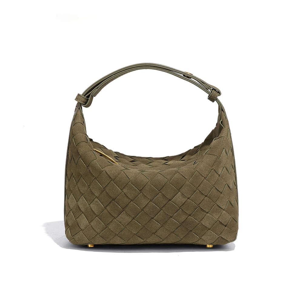 Hot-Selling New Matte Suede Hand-Woven Handheld Lunch Box Simple Compact Single Shoulder Crossbody Bento Bag
