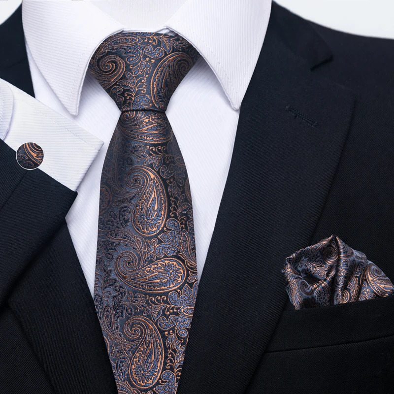 Fashion 8 cm Tie Pocket Squares Set Wedding Present Necktie Suit Accessories Fit Formal Party Holiday Gift 251014