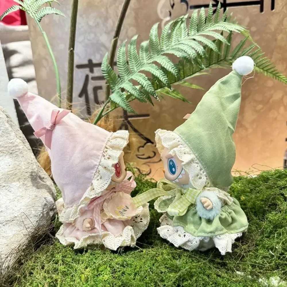 17CM Labubu Doll Clothes Green Pink Elf Pendant Kawaii Skirt Outfit with Accessories Cute Cosplay Gift for Dolls CollectionT251018