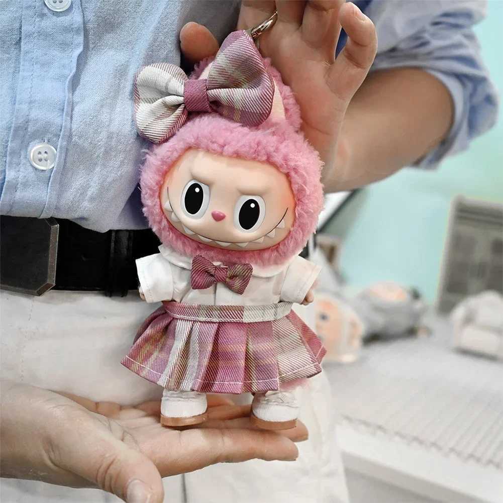 Elegent Spring Sweet Strap Skirt Mini Plush DollS Clothes Outfit Accessories for 17cm Korea Kpop Exo Labubu Idol Clothing GiftT251018