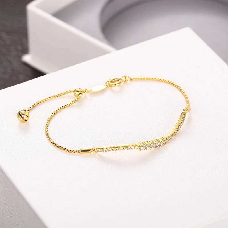 2025 New Simple and Minimalist Bracelet for Actress Elegant Quality Micro Inlaid Zircon Adjustable Length Exquisite JewelryL251018