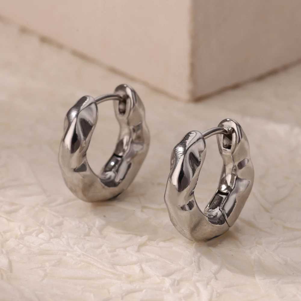 Stainless Steel Pendientes Earrings for Women Gold Color New In Geometric Small Hoop Earrings 2024 Trend Wedding Jewelry Gift Y251018