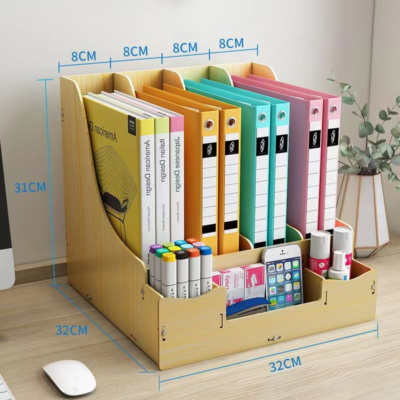 Home Multi-Level Desk Organizers with Drawers Modern Stationery & Document Rack