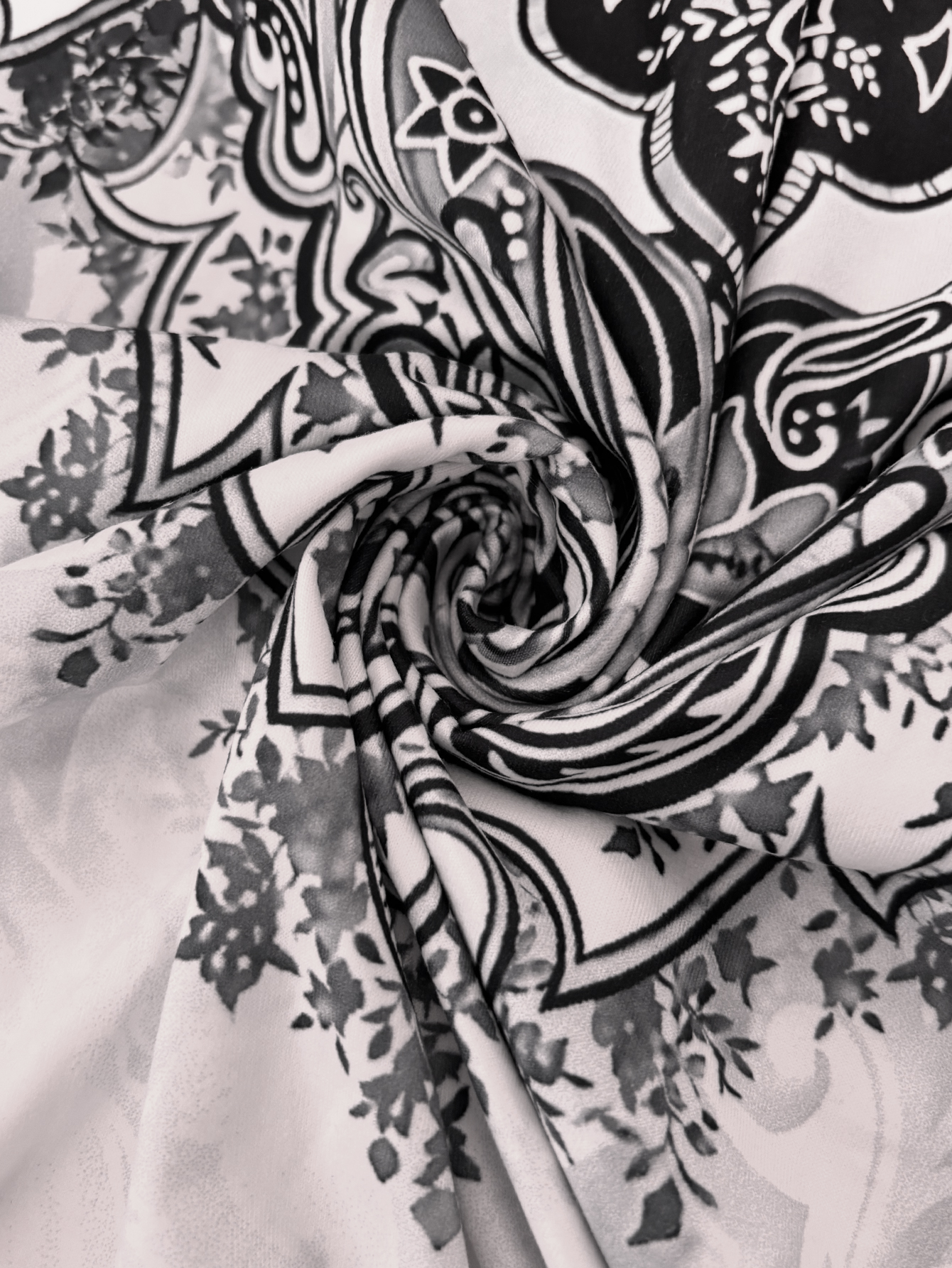 Women's Autumn Winter Botanical Print Midi Dress - Fashion Vacation Versatile Casual Dress-CF51238