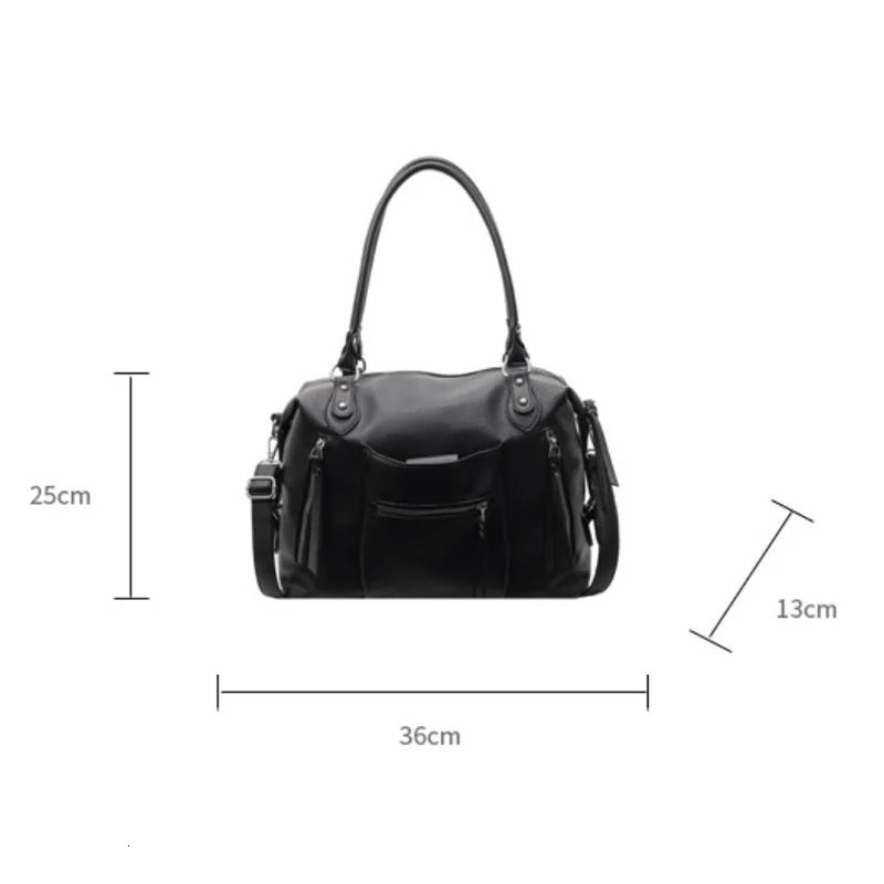 America Style Retro Tote Bag Niche Crossbody Bag Stylish Solid Color Simple Bag Large Capacity Versatile Bag 251017
