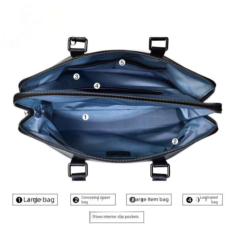 Luxury bag Men s Genuine Leather Handbag Horizontal Large Capacity Bag Cowhide Single Shoulder Crossbody Casual Briefcase