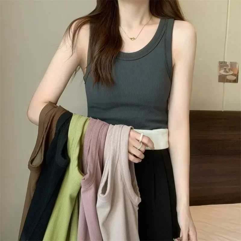 Winter Velvet Thickened Undershirt for Women Slim Cozy Thermal Underwear Camisole Warm Sling Vest Top Bottoming Velvet Tops T251018