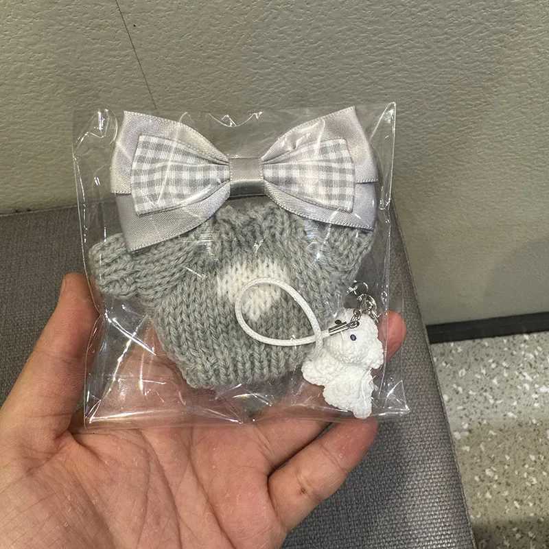 Labubu Plush Dolls V1 V2 V3 Sitting Party Diy Clothing Toys Accessories for 1517cm Labubu Doll Knitted Sweater Bow 2piece SetT251018