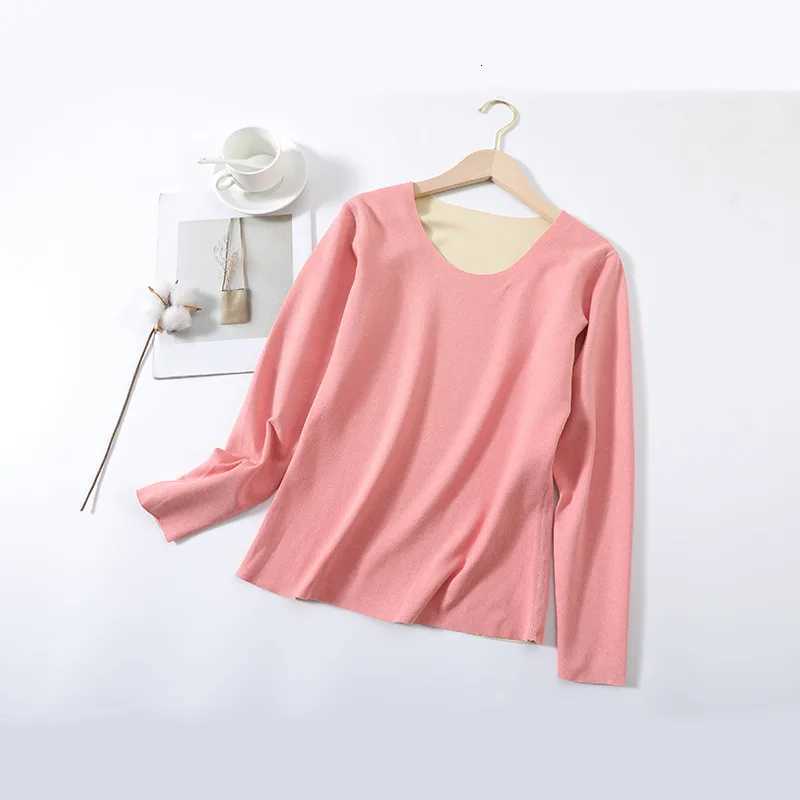 Womens Seamless Doublesided Thermal Underwear Autumn Winter Womens Inner Wear Tops Pants Twopiece Set Thermal Women Clothes T251018